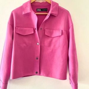 Zara Pink Suede Jacket